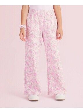 NWT LoveShackFancy x Target Girls Esme Roseheart Wide Leg Sweatpants - Pink- M